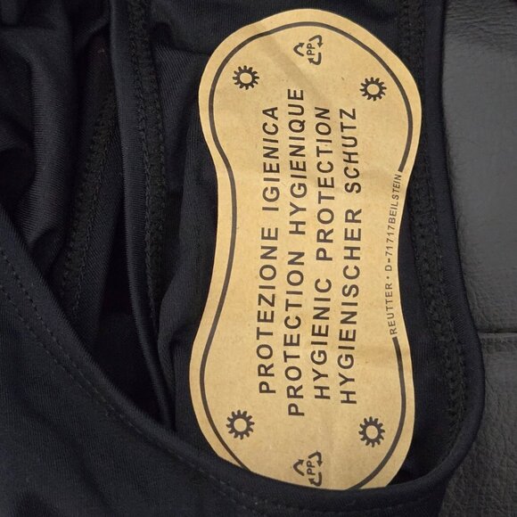 NWOT | Black One Piece Open Front Plunge Monokini Swimsuit Back Cut Out | Large - Picture 4 of 6